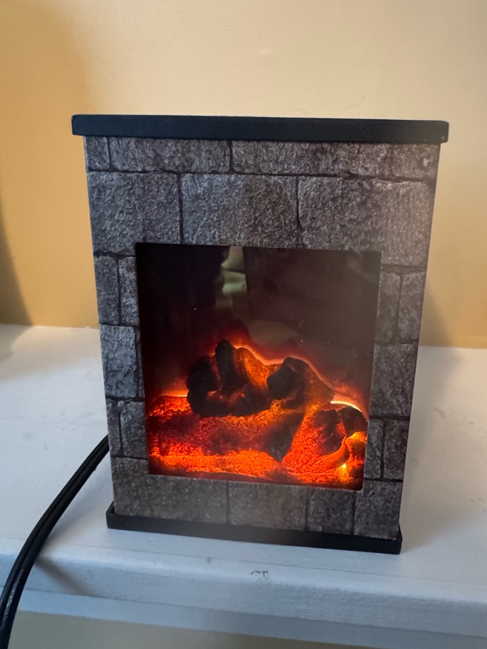 Fire place scented candle warmer